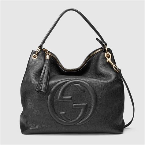 borsa gucci bauletto morbida nera|borse Gucci a spalla.